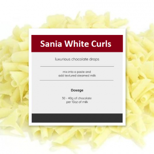 white chocolate curls